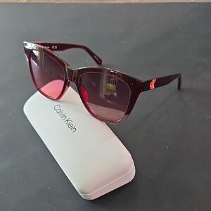 Calvin Klein Burgundy Sunglasses